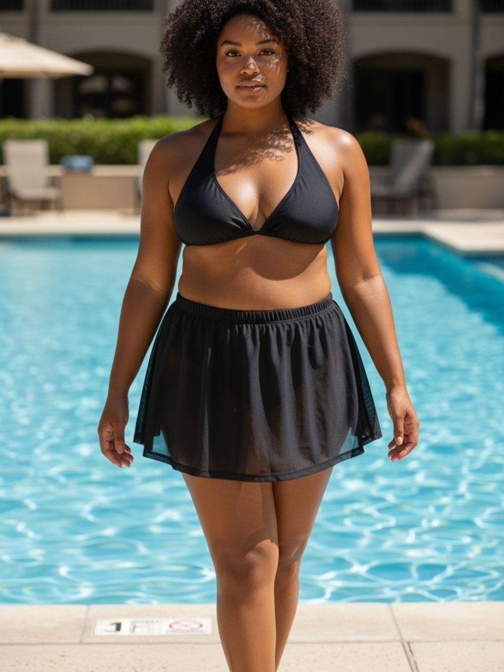 Island Escape Women’s Black Swim Skirt 16W NWT RV $39.99
